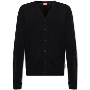 Diesel, K-Zante cardigan Zwart, Heren, Maat:M