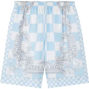 Versace, Badkleding, Heren, Veelkleurig, S, Luxe Zijden Strand Shorts