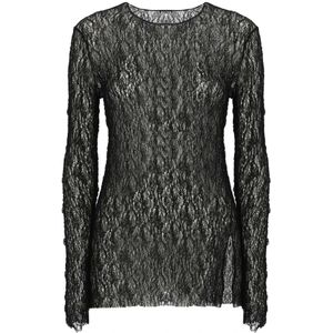 UMA Wang, Blouses & Shirts, Dames, Zwart, S, Zwarte Crew Neck Sweater Vrouw