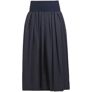 Ottod'Ame, Lange Blauwe Canvas Rok Blauw, Dames, Maat:L