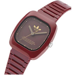 Adidas, Accessoires, unisex, Bruin, ONE Size, Retro Wave Two Burgundy Horloge