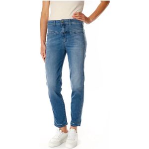Closed, Jeans, Dames, Blauw, W26 L32, Denim, Hoge Taille Tapered Fit Jeans