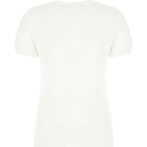 Dolce & Gabbana, Tops, Dames, Wit, XS, Katoen, Casual Katoenen T-Shirt voor Mannen