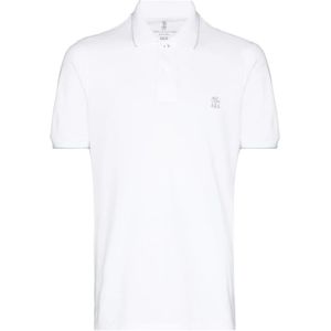 Brunello Cucinelli, Casual Polo Shirt Wit, Heren, Maat:L