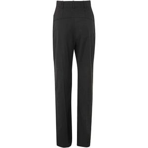 Jacquemus, Broeken, Dames, Zwart, M, Slim-Fit Straight Broek