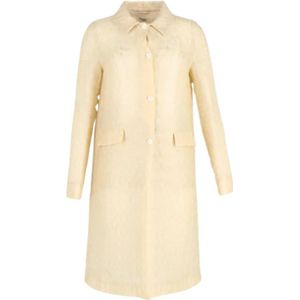 Miu Miu Pre-owned, Pre-owned, Dames, Geel, L, Polyester, Pre-owned Polyester outerwear
