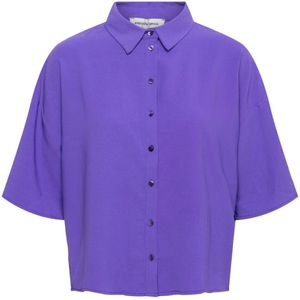 &Co Woman, Blouses & Shirts, Dames, Paars, M, Polyester, Violet Korte Mouw Blouse