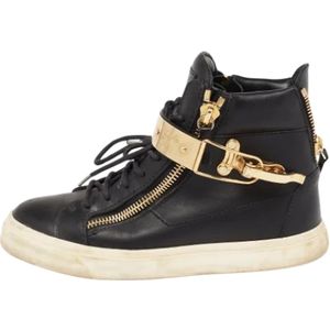 Giuseppe Zanotti Pre-owned, Pre-owned, Dames, Zwart, 37 EU, Leer, Pre-owned Leather sneakers