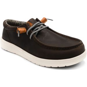 Hey Dude, Schoenen, Heren, Bruin, 44 EU, Leer, Bruine Sneakers voor Heren