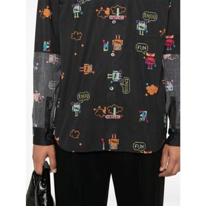 Comme des Garçons, Overhemden, Heren, Veelkleurig, M, Katoen, Runway Style All-Over Print Shirt