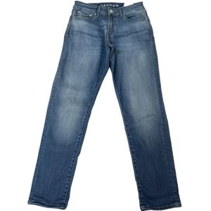 Denham, Girlfriend Tapered Fit Mid Blue Jeans Blauw, Heren, Maat:W29 L29