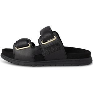 Woden, Schoenen, Dames, Zwart, 36 EU, Leer, Lisa Leather Sandalen