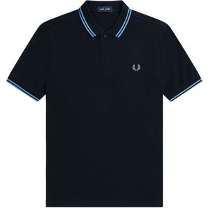 Fred Perry, Tops, Heren, Blauw, S, Katoen, Slim Fit Twin Tipped Polo