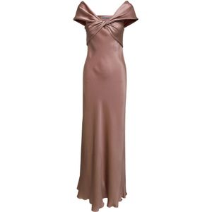 Alberta Ferretti, Maxi Kleedjes Roze, Dames, Maat:XS