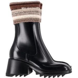 Chloé Pre-owned, Pre-owned Rubber boots Zwart, Dames, Maat:38 EU