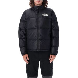 The North Face, Jassen, Heren, Zwart, XL, Nylon, Retro Nuptse Zwarte Jas