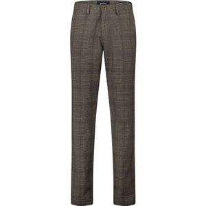 Gardeur, Broeken, Heren, Bruin, W34 L32, Katoen, Bruine Geruite Katoenen Chino Broek