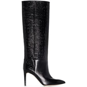 Paris Texas, Elegant Zwarte Stiletto Laars Zwart, Dames, Maat:38 1/2 EU