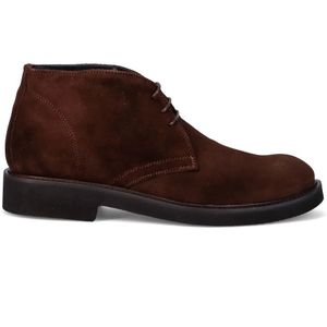 Sangiorgio, Schoenen, Heren, Bruin, 42 EU, Suède, Donkerbruine Suède Laarzen