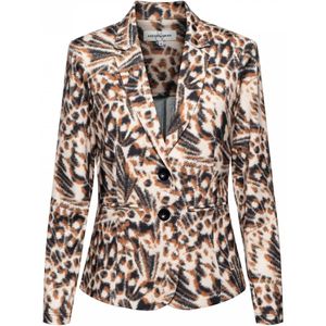 &Co Woman, Jassen, Dames, Bruin, S, Polyester, Butterfly Blazer met Extra Details