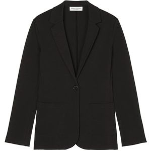 Marc O'Polo, Gewone jersey blazer Zwart, Dames, Maat:S