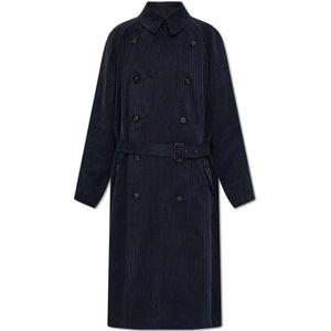 Giorgio Armani, Trench Coats Blauw, Heren, Maat:M