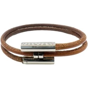 Hermès Vintage, Pre-owned, Dames, Bruin, ONE Size, Leer, Pre-owned Leather bracelets