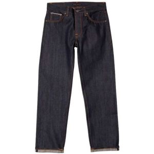Nudie Jeans, Jeans, Heren, Blauw, W33 L32, Katoen, Straight Jeans