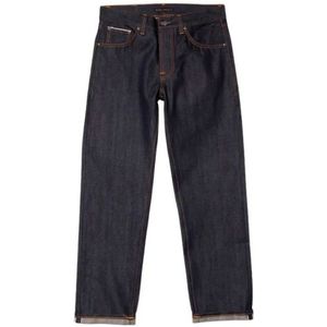 Nudie Jeans, Straight Jeans Blauw, Heren, Maat:W32 L32