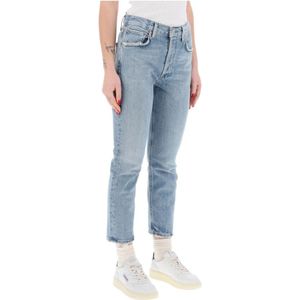 Agolde, Cropped Jeans Blauw, Dames, Maat:W25