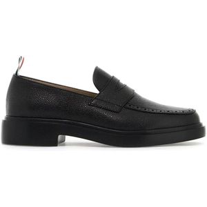 Thom Browne, Schoenen, Dames, Zwart, 39 EU, Leer, Klassieke Brogue Leren Loafers