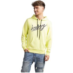 Iceberg, Gele Heren Logo Hoodie Geel, Heren, Maat:M