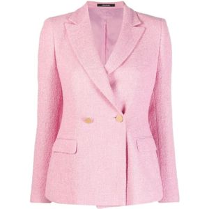 Tagliatore, Roze Jas voor Vrouwen Roze, Dames, Maat:L