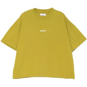 Bonsai, Tops, Heren, Groen, S, Katoen, T-Shirts