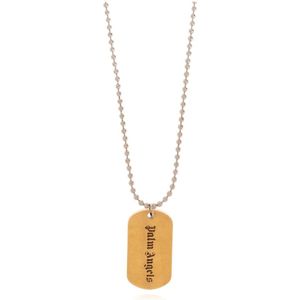 Palm Angels, Ketting met logo Grijs, Heren, Maat:ONE Size