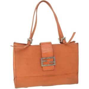 Fendi Vintage, Pre-owned, Dames, Oranje, ONE Size, Nylon, Pre-owned Nylon fendi-bags