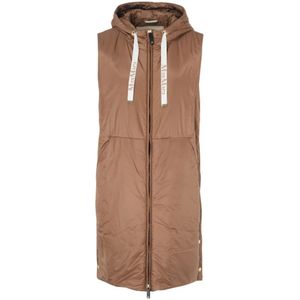 Max Mara, Jassen, Dames, Bruin, XS, Gevoerde Camel Gilet