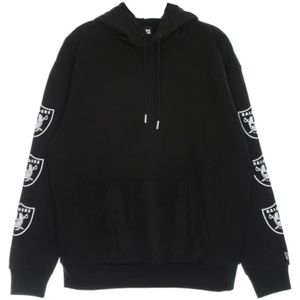 New Era, Sweatshirts & Hoodies, Heren, Zwart, L, nfl noodlijdende mouw print hoodie lasrai