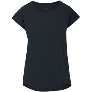 BomBoogie, T-shirt met korte mouwen, ronde hals en omslagen Blauw, Dames, Maat:L