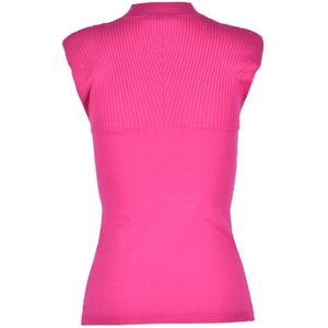 Liu Jo, Tops, Dames, Roze, S, Polyester, Elegante Gebreide Top met Viscosemix