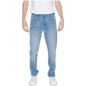 Armani Exchange, Jeans, Heren, Blauw, W32 L30, Katoen, Slim Fit Heren Jeans Lente/Zomer Collectie