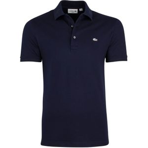 Lacoste, Tops, Heren, Blauw, 3Xl, Katoen, Donkerblauw Poloshirt met Korte Mouw