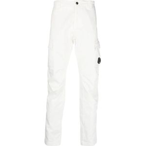 C.p. Company, Broeken, Heren, Wit, L, Katoen, Slim-Fit Cargo Broek