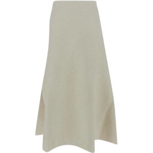 Jil Sander, Elegante A-Lijn Maxi Rok Groen, Dames, Maat:S