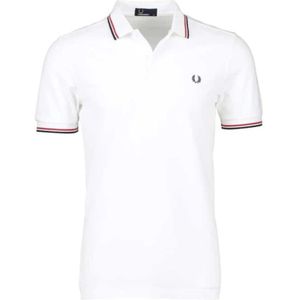 Fred Perry, Tops, Heren, Wit, M, Katoen, Twinped White Polo Shirt