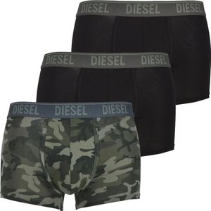 Diesel, Ondergoed, Heren, Veelkleurig, 2Xl, Katoen, Boxer Tripack - Camouflage en Zwart