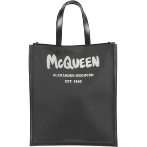 Alexander McQueen, Tassen, Dames, Zwart, ONE Size, Stijlvolle Handtas voor Dagelijks Gebruik