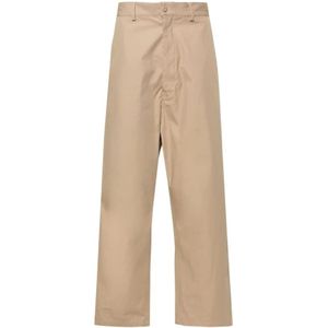 MM6 Maison Margiela, Broeken, Heren, Beige, L, Katoen, Chino Broek Met Rechte Pijp