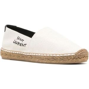 Saint Laurent, Schoenen, Dames, Beige, 37 EU, Leer, Espadrilles