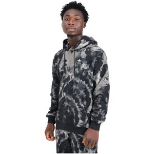 Adidas Originals, Sweatshirts & Hoodies, Heren, Zwart, S, Katoen, Zwarte Tie-Dye Hoodie voor Mannen